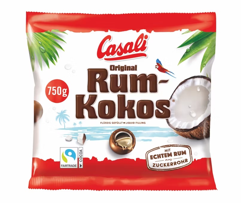 E-shop Casali guličky čokoládové s náplňou rum-kokos 750g