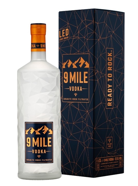 E-shop 9 Mile Vodka, GIFT 37,5% 3l