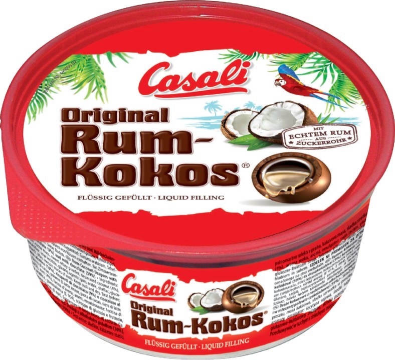 E-shop Casali guličky čokoládové s náplňou rum-kokos 250g