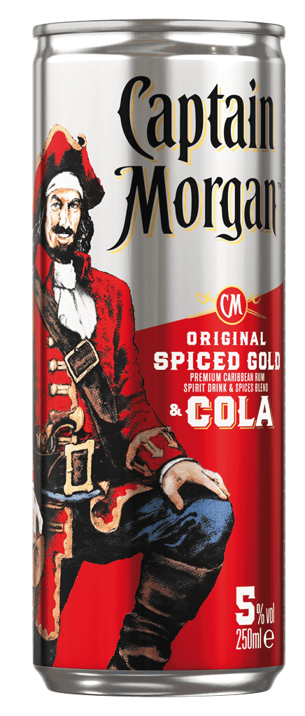 Captain Morgan Original Spiced Gold & Cola 5% 0,25l Plech x6