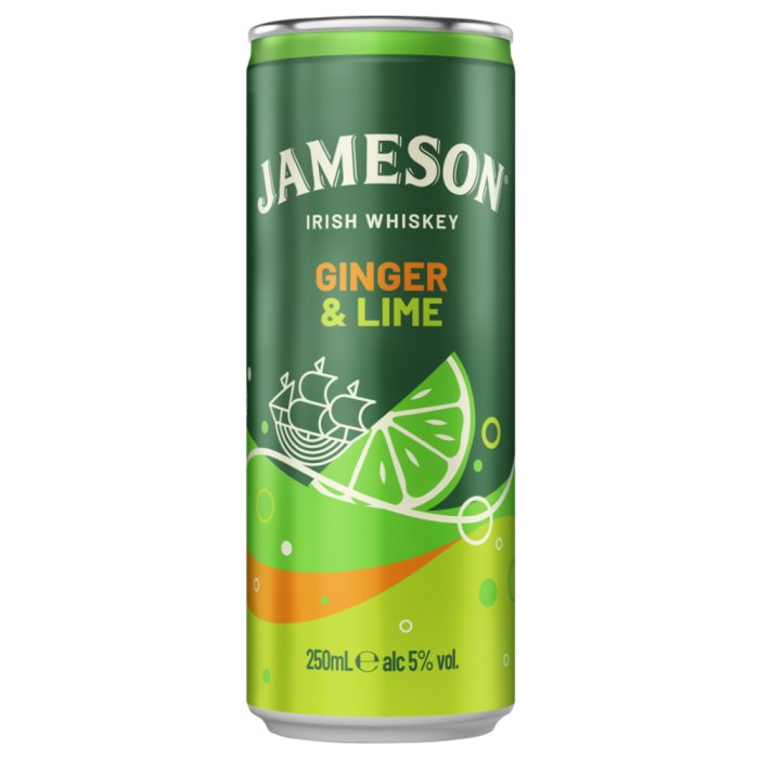 Jameson Ginger Ale & Lime 5% 0,25l Plech x6