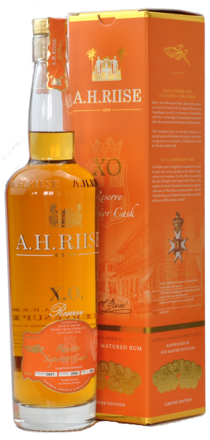 A.H. Riise XO Reserve 40% 0,7 l (kartón)