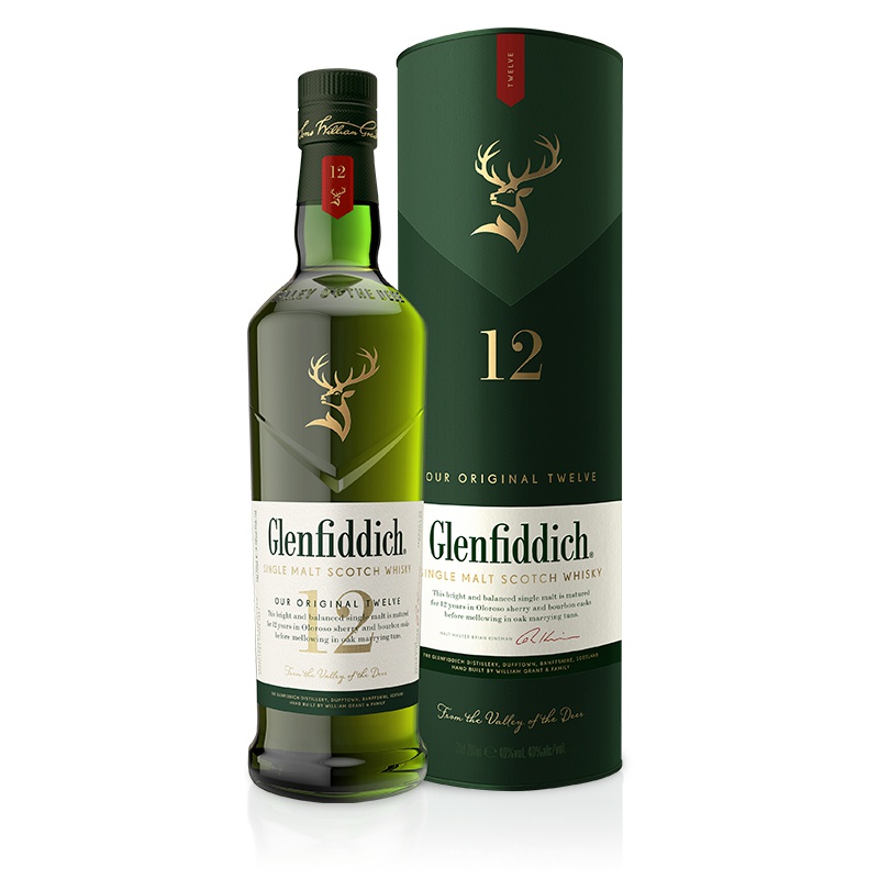 Glenfiddich Single Malt 12y 40% 0,7 l (tuba)