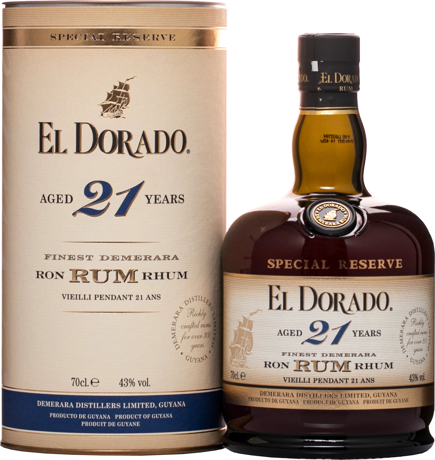 El Dorado 21y 43% 0,7 l (tuba)