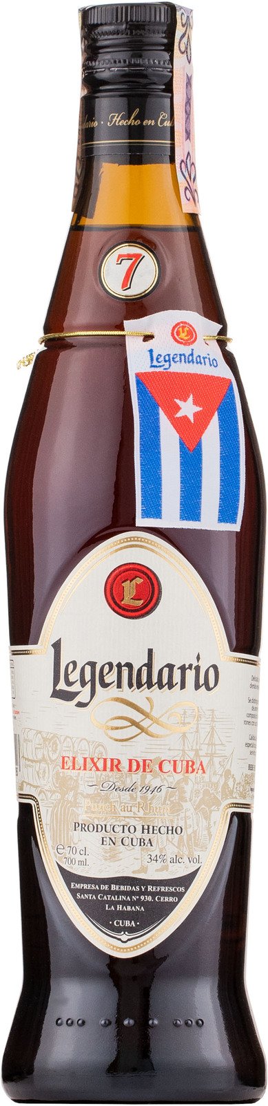 Legendario Elixir de Cuba 7y 34% 0,7 l (čistá fľaša)