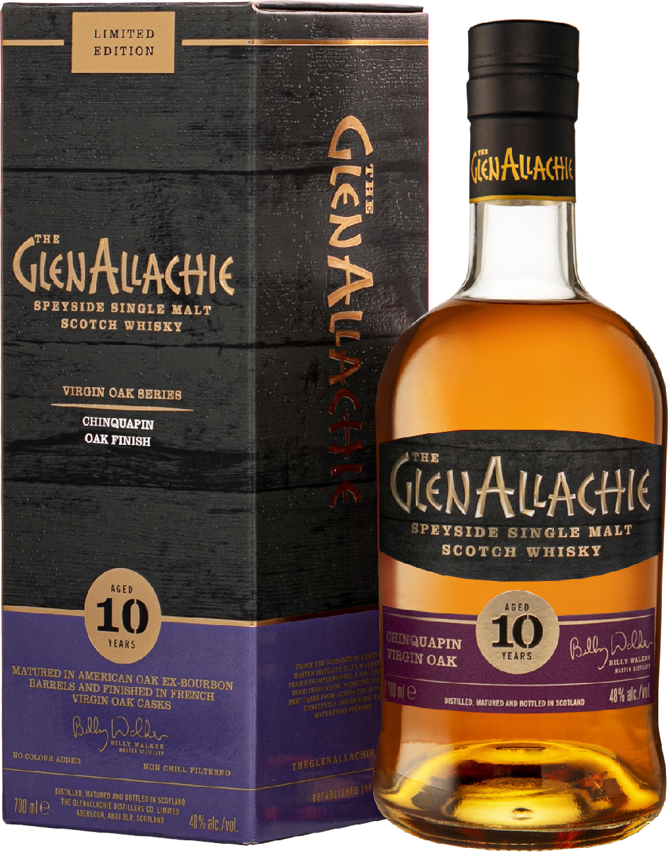 The GlenAllachie Chinquapin Virgin Oak 10y 48% 0,7 l (kazeta)