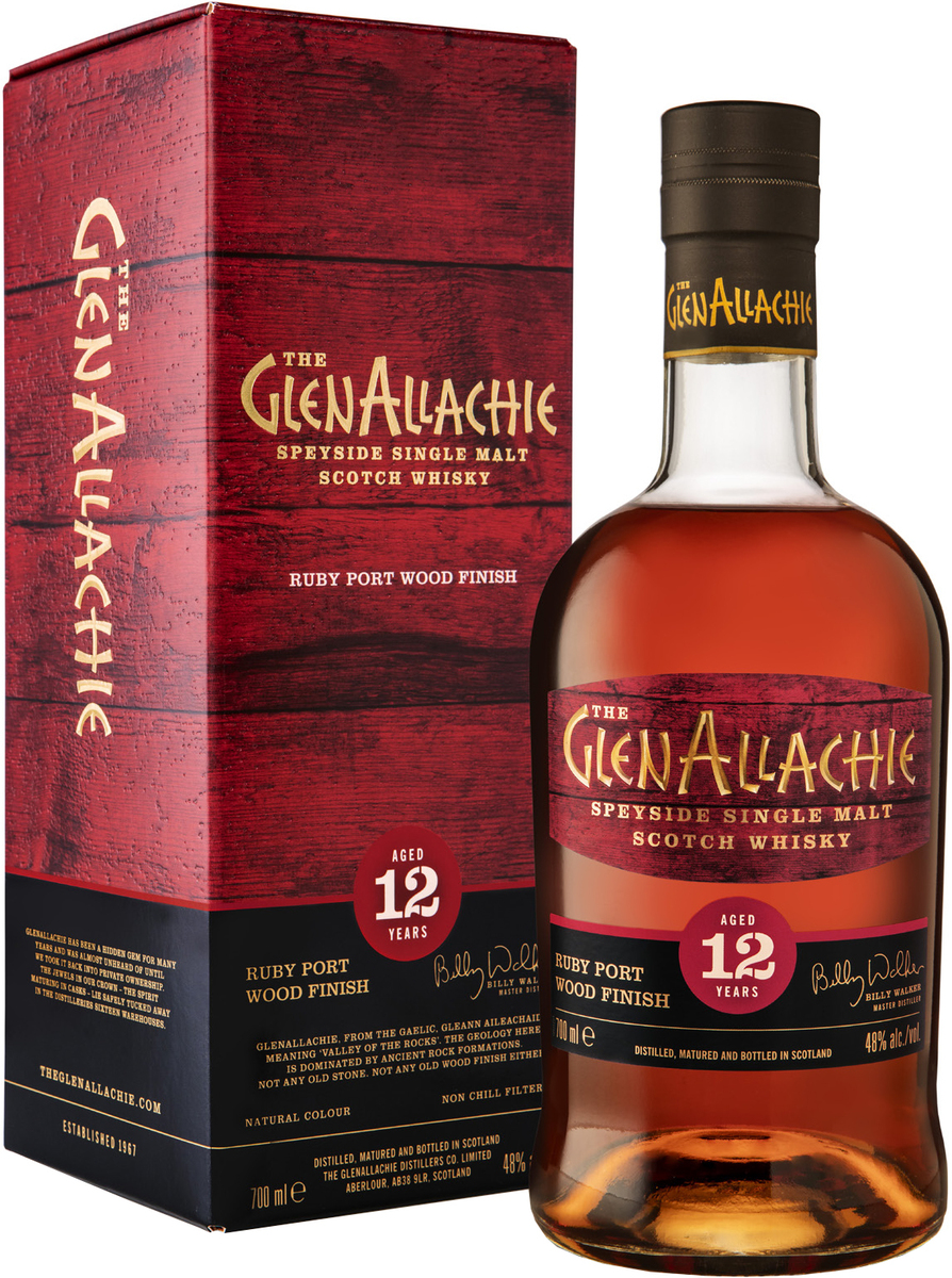The GlenAllachie 12y Ruby Port Wood Finish 48% 0,7 l (kartón)