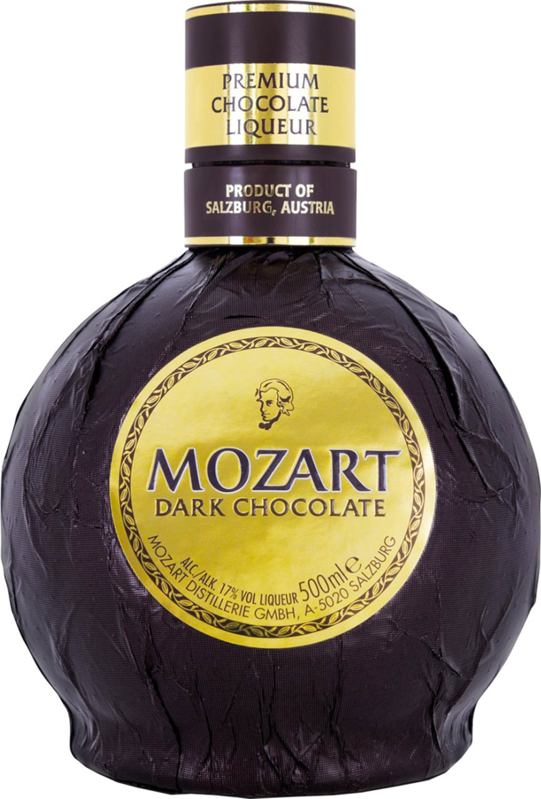 Mozart Pure Black Dark Chocolate Cream 17% 0,5 l (čistá fľaša)