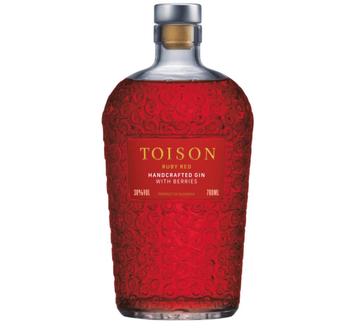 TOISON REMESELNÝ GIN RUBY RED 38 % 0,7 l (čistá fľaša)