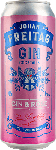 Johan Freitag Gin & Rosé 5% 0,5l Plech x6