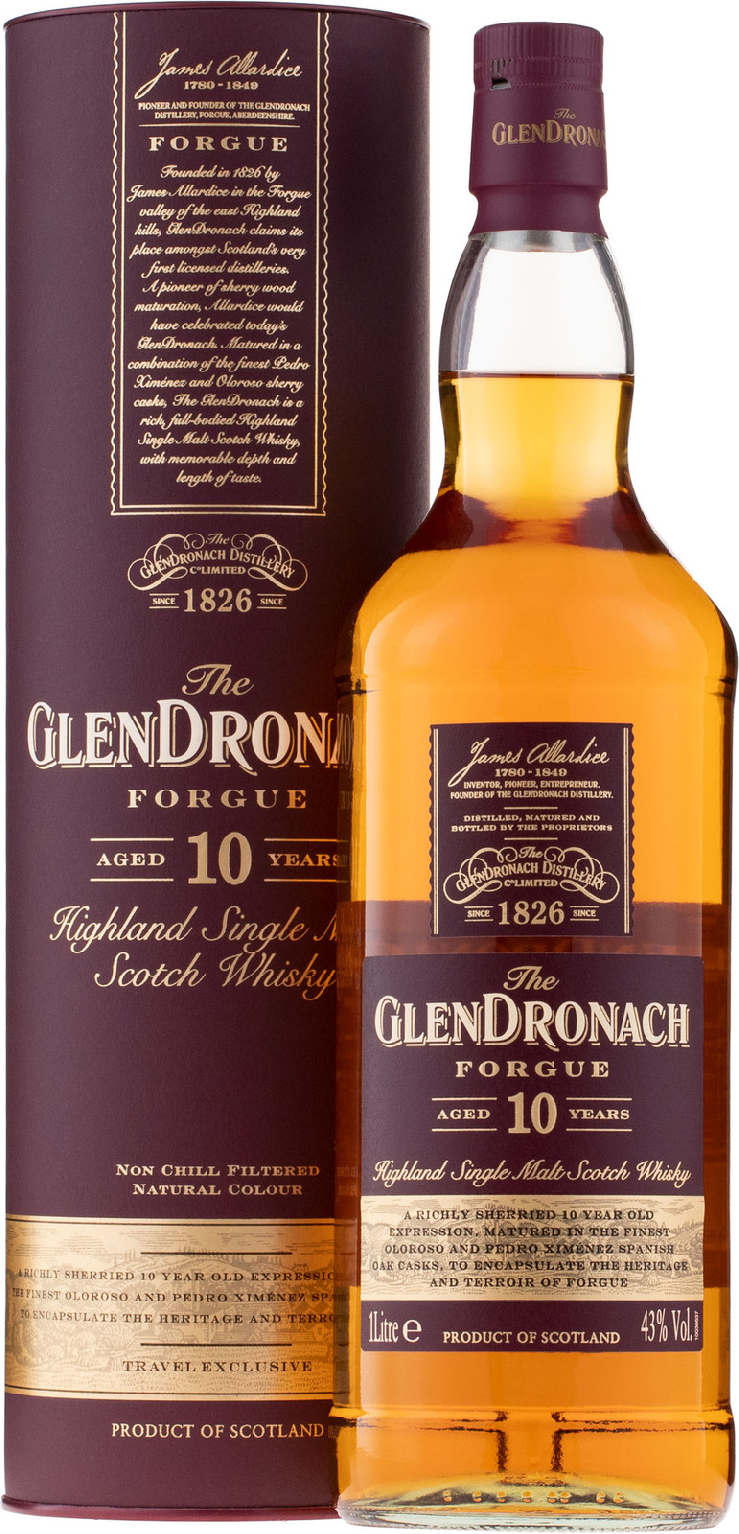Glendronach Forgue 10y 43 % 1 l (tuba)