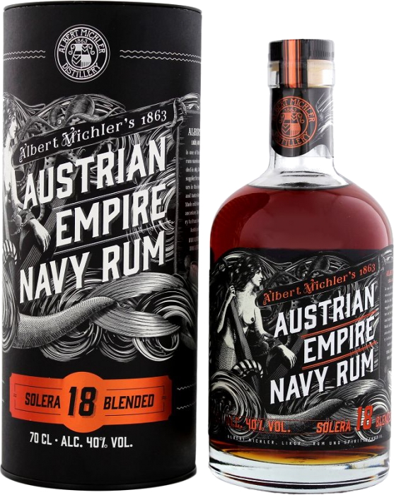 Albert Michler Distillery Austrian Empire Navy Rum Reserva 18y, 0,7l