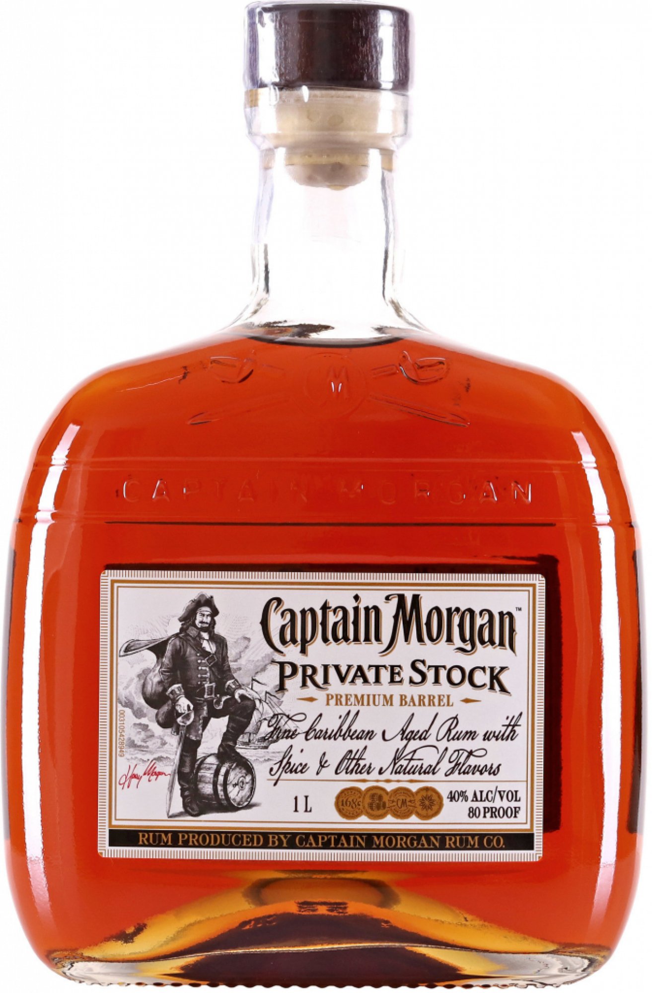 Captain Morgan Private Stock Tmavý rum 40% 1 l (čistá fľaša)