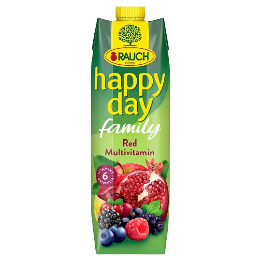 Happy day Červený multivitamín 100% 1l