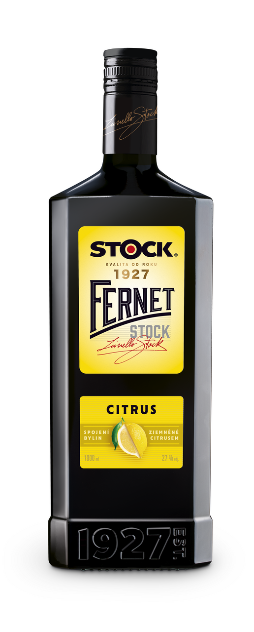 Fernet Stock Citrus 27% 1 l (čistá fľaša)