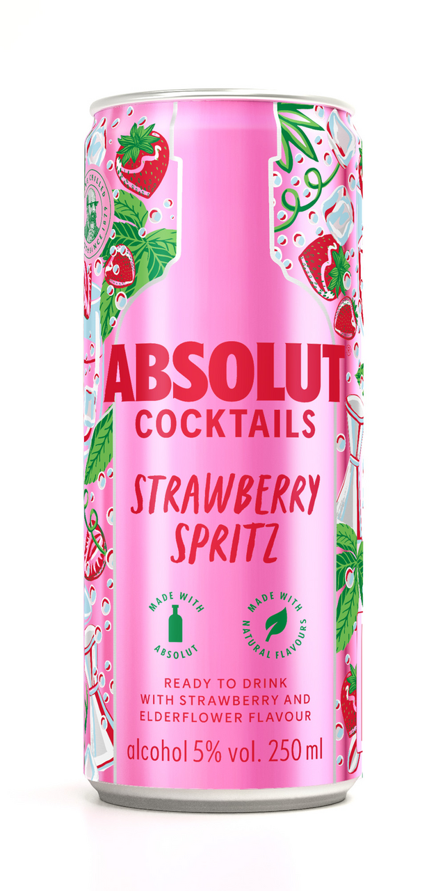 Absolut Strawberry Spritz Cocktail 5% 250mlx6 (vrátane zálohy)