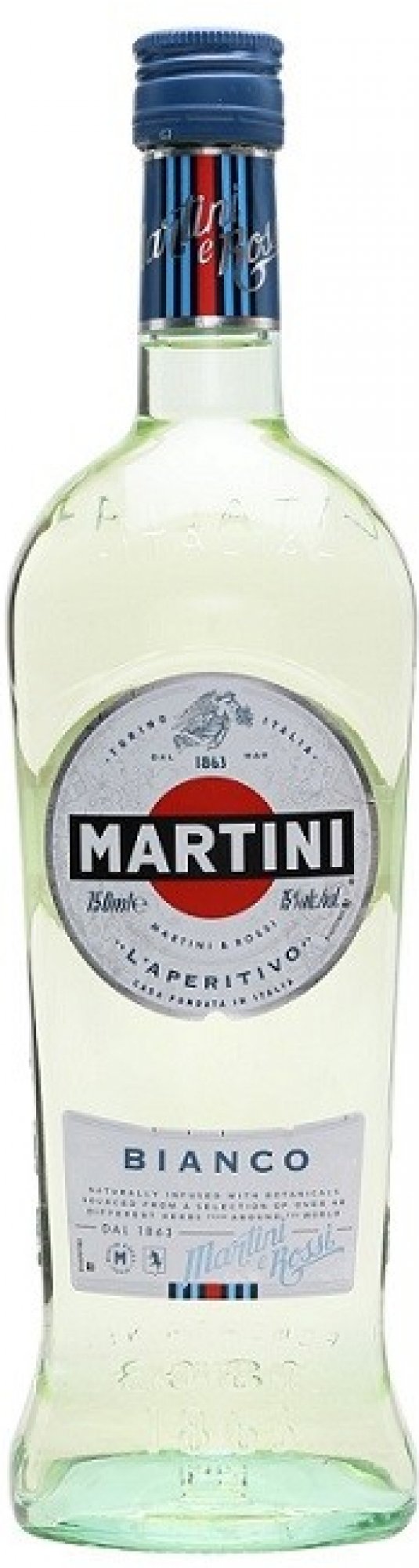 Martini Bianco 15% 0,75 l (čistá fľaša)