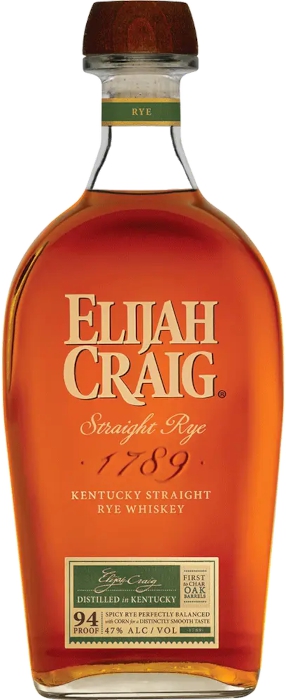 Elijah Craig Straight Rye Whiskey 47% 0,7l (čistá fľaša)