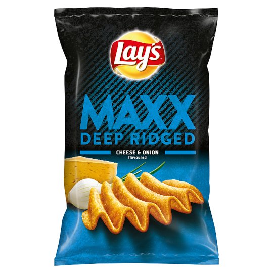Lay's Maxx zemiakové lupienky s príchuťou syra a cibuľky 120 g
