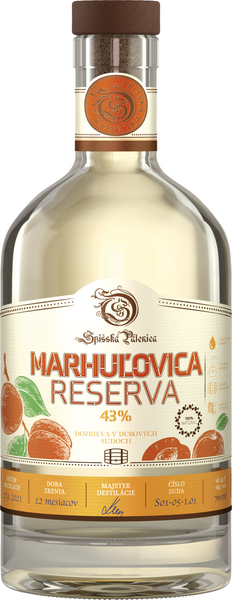 Spišská Marhuľovica Reserva 43% 0,7 l (čistá fľaša)