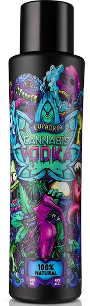 Euphoria Cannabis Vodka 40 % 0,5 l (čistá fľaša)