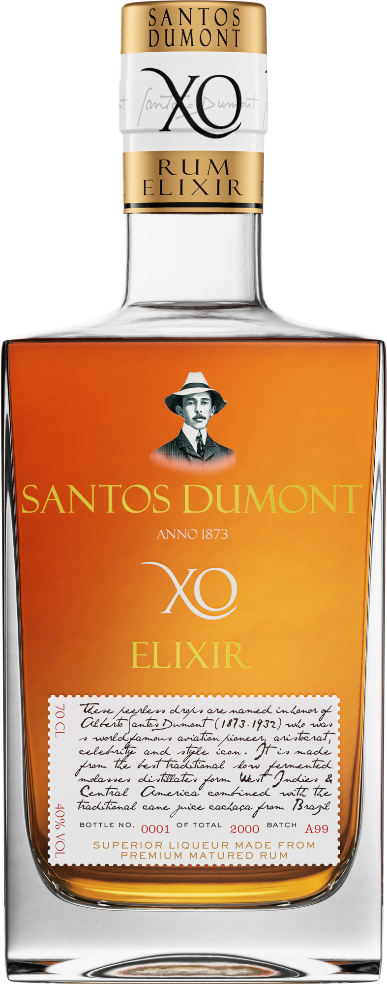 Santos Dumont XO Elixir 40% 0,7 l (čistá fľaša)