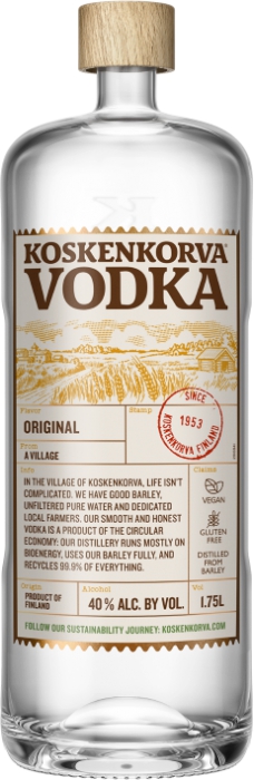 Koskenkorva Original 40% 1.75 l (čistá fľaša)
