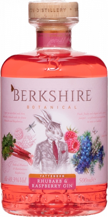 Berkshire Botanical Rhubarb & Raspberry Gin 40,3% 0,5 l (čistá fľaša)
