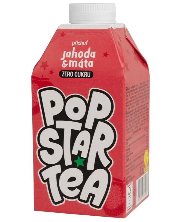POPSTAR by Calin POPSTAR Tea ZERO Jahoda mäta 0,5l by Calin
