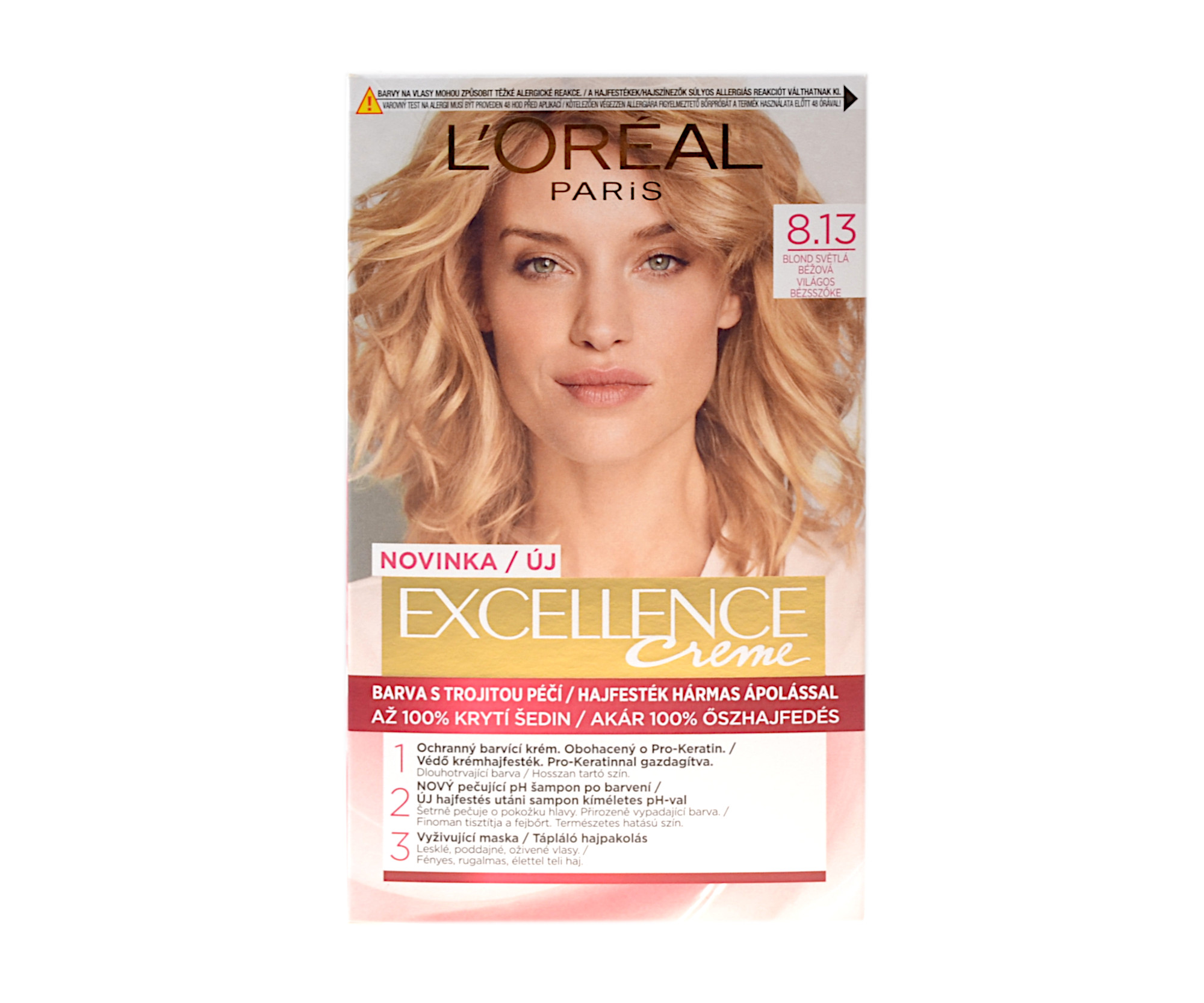 L'Oréal Paris Excellence Créme 8.13, blond světlá béžová