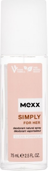 Mexx Simply Woman dezodorant sklo 75 ml