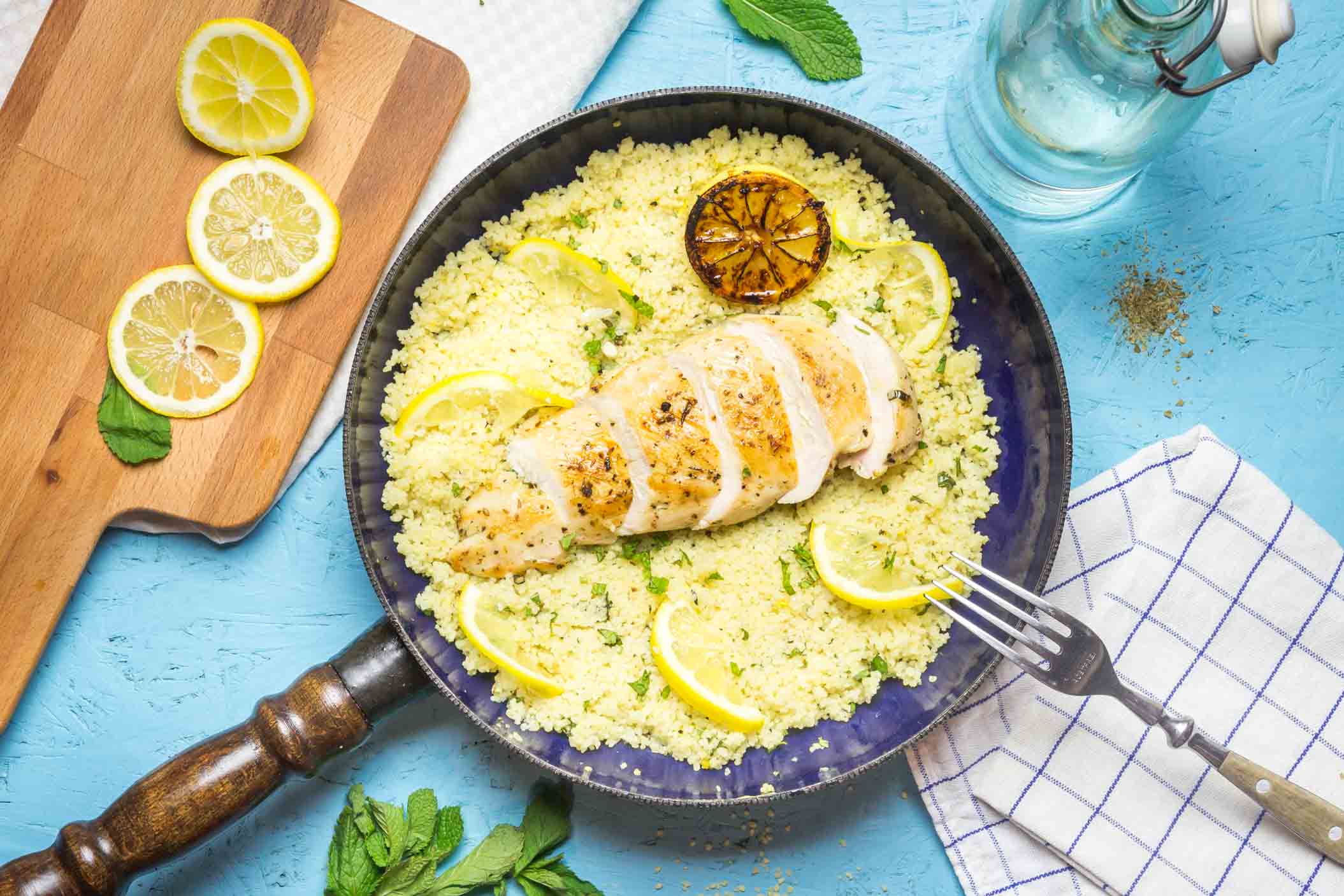 Kuřecí prso s citronovým kuskusem a mátou