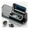 TWS F9 bezdrátová sluchátka bluetooth 5.0 černá s powerbankou