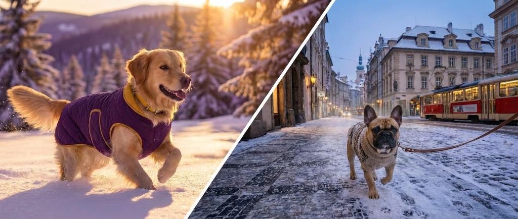 Ochrana před mrazem – jak pečovat o psí tlapky a tělo v zimě