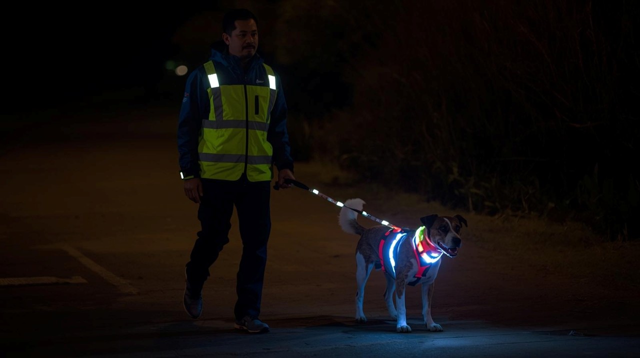 Venčení za šera a tmy: Jak být vidět a chránit nejen sebe, ale i svého psa
