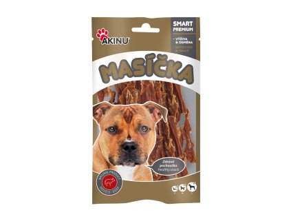 Akinu Masíčka hovězí stripsy pro psy 75 g