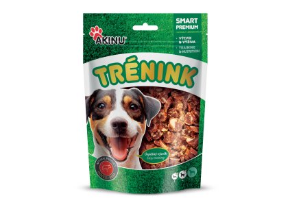 Akinu Trénink hovězí lupínky s treskou pro psy 120 g