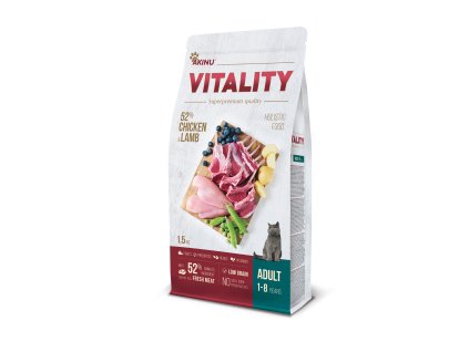 Akinu VITALITY granule pro kočky kuře & jehně 1,5 kg