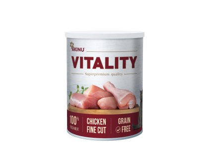 Akinu VITALITY konzerva kuře jemně krájené pro kočky 400 g