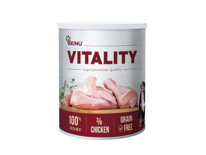 Akinu VITALITY konzerva 3/4 kuřete pro psy 800 g