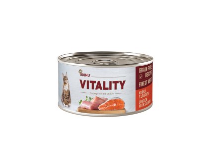 Akinu VITALITY konzerva kuřecí s lososem pro kočky 70 g