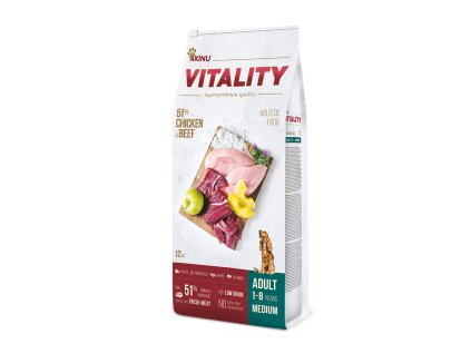 Akinu VITALITY granule dog adult medium chicken & beef 12kg
