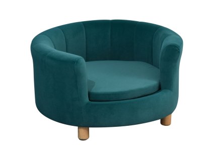 Pohovka pro psy / kočky s měkkým potahem, zelená (zvíře do 5 kg a 45 cm)