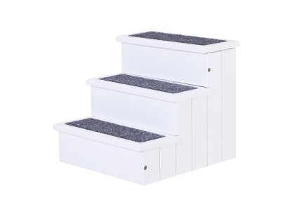 Schody pro psy s úložným prostorem, bílé