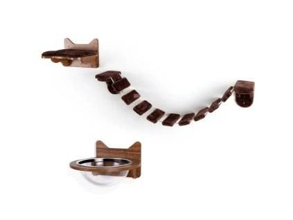 Lezecká stěna pro kočky 3-dílná, béžová