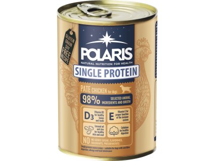 400g Polaris Single Protein Paté konzerva pro psy kuřecí