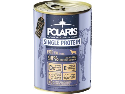 400g Polaris Single Protein Paté konzerva pro psy telecí