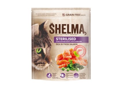 0,75kg Shelma granule kočka FM sterilised s lososem grain free