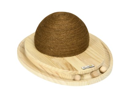 Interaktivní hračka pro kočky 2v1, borovicové dřevo