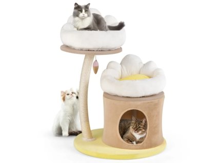 Odpočívadlo pro kočky v designu květiny, výška 83 cm